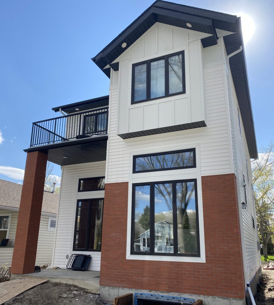 Combination of red Brick & Hardie