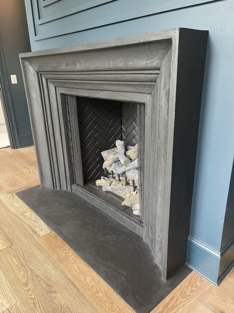 Interior Fireplace made with Limestone