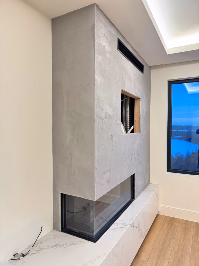 “Modern Fireplace Design with Lime Plaster | Met Exteriors 3 Interior Lime Plaster By Met Exteriors